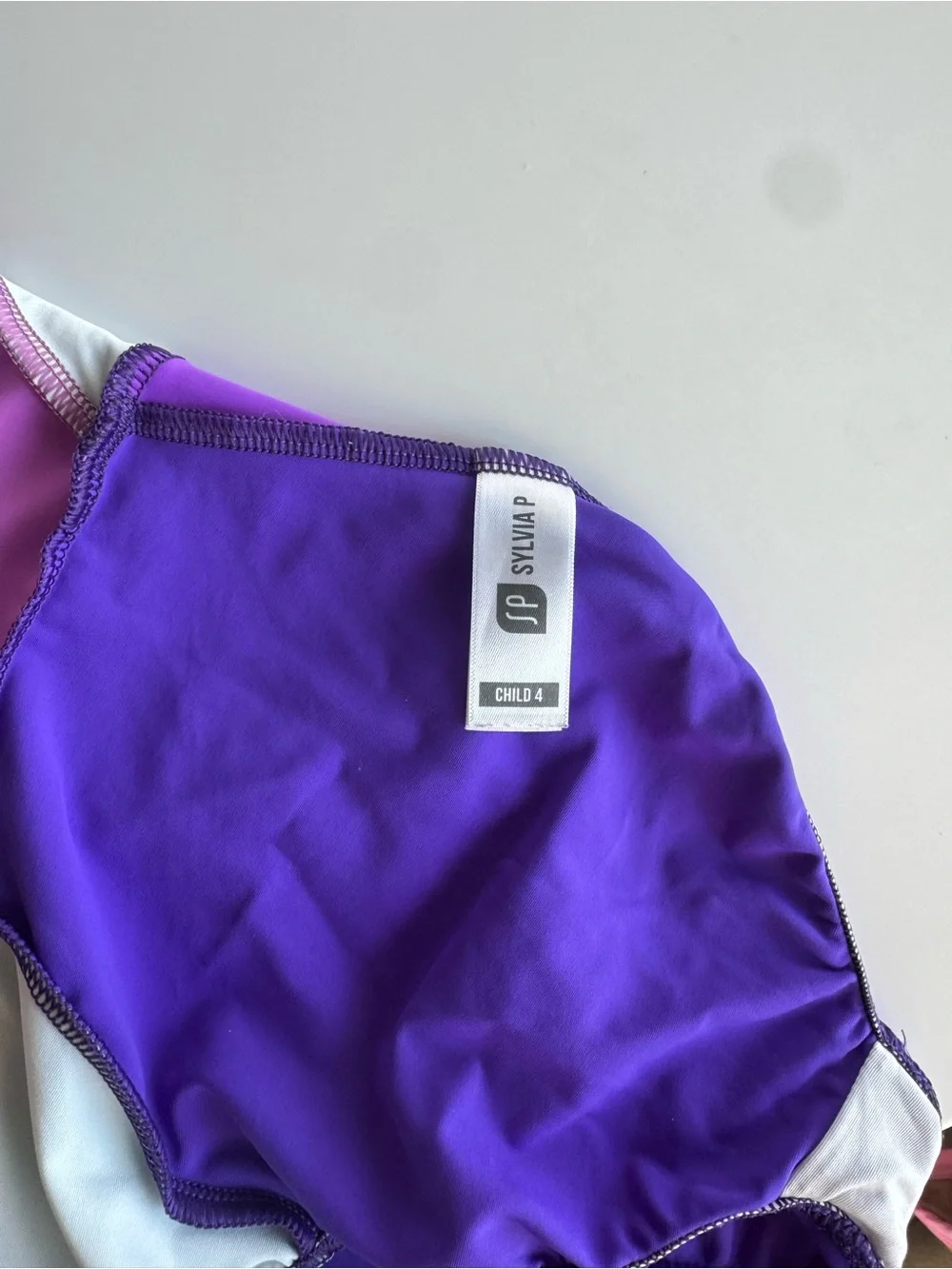 Girls' Colorblock Gymnastics Leotard – Purple & Mint